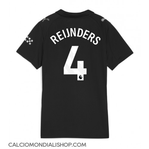 Maglie da calcio Manchester City Tijjani Reijnders #4 Seconda Maglia Femminile 2025-26 Manica Corta